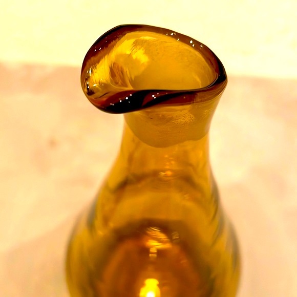 Scandinavian Hand Blown MCM Decanter Pitcher & Stopper Excellent Condition - Picture 5 of 11